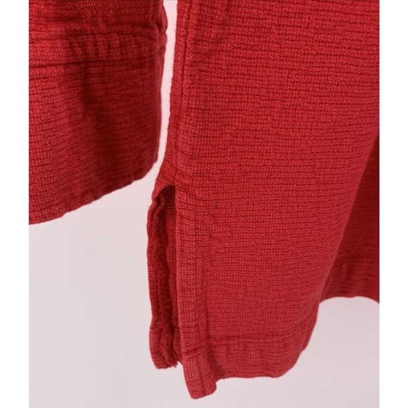 Vintage WEK Button Up Shirt Long Sleeve Red 100% Cotton Textured Size Medium - Picture 12 of 12